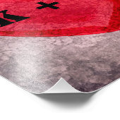 Monogrammed van het steenwashart foto afdruk (Hoek)