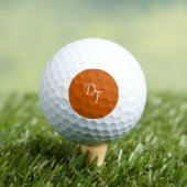 Monogrammed - verbrand sinaasappel golfballen (Insitu Shirt)