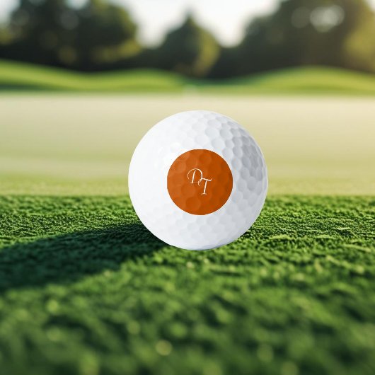 Monogrammed - verbrand sinaasappel golfballen