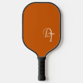 Monogrammed - verbrand sinaasappel pickleball paddle (Voorkant)