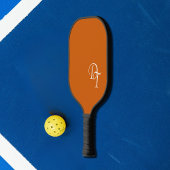 Monogrammed - verbrand sinaasappel pickleball paddle