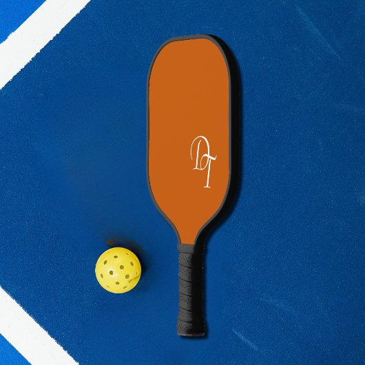 Monogrammed - verbrand sinaasappel pickleball paddle