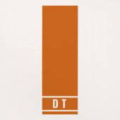 Monogrammed - verbrand sinaasappel yogamat (Achterkant)