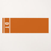Monogrammed - verbrand sinaasappel yogamat (Voorkant (horizontaal))