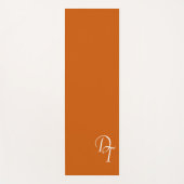 Monogrammed - verbrand sinaasappel yogamat (Voorkant)