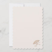 Monogrammed Victoriaans Fan Invitation Kaart (Achterkant)