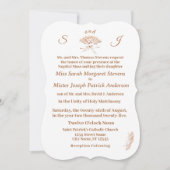 Monogrammed Victoriaans Fan Invitation Kaart (Voorkant)