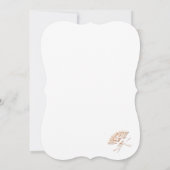 Monogrammed Victoriaans Fan Invitation Kaart (Achterkant)