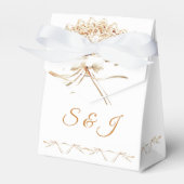 Monogrammed Victoriaans ventilator Bedankdoosjes (Voorkant Zijde)