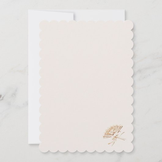 Monogrammed Victoriaans ventilator Kaart (Achterkant)