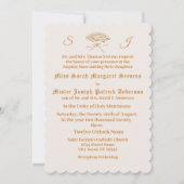 Monogrammed Victoriaans ventilator Kaart (Voorkant)