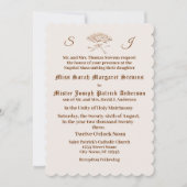 Monogrammed Victoriaans ventilator Kaart (Voorkant)