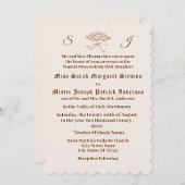 Monogrammed Victoriaans ventilator Kaart