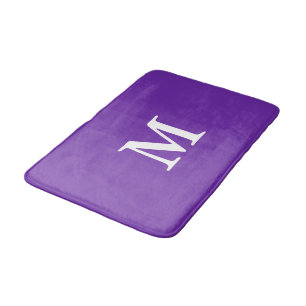 Monogrammed Violet Paars Badmat
