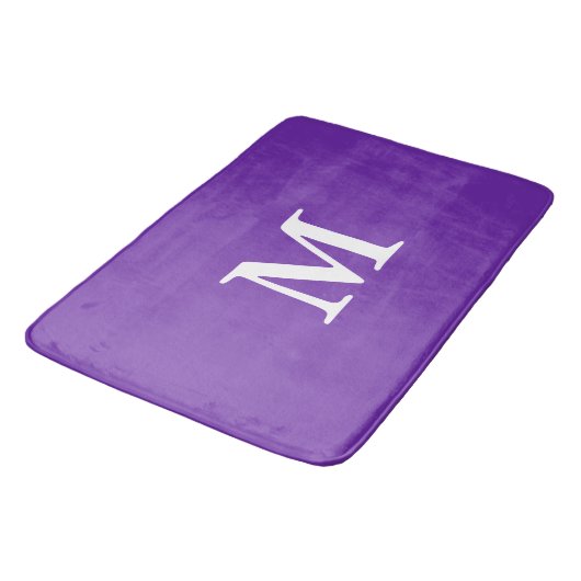 Monogrammed Violet Paars Badmat (Gekanteld)