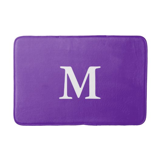 Monogrammed Violet Paars Badmat (Voorkant)
