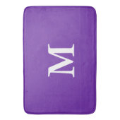 Monogrammed Violet Paars Badmat (Voorkant Verticaal)