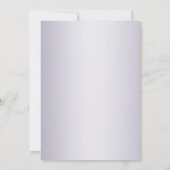 Monogrammed Violet Silvery Shimmer Stripes Bedankkaart (Achterkant)
