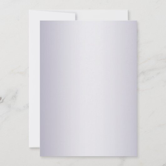 Monogrammed Violet Silvery Shimmer Stripes Bedankkaart (Achterkant)