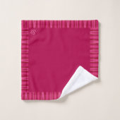 Monogrammed Vivid Fuchsia Bad Handdoek (Wasdoekje)