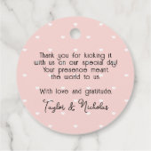 Monogrammed Voetbal bruiloft dank u Bedankjes Labels (Achterkant)