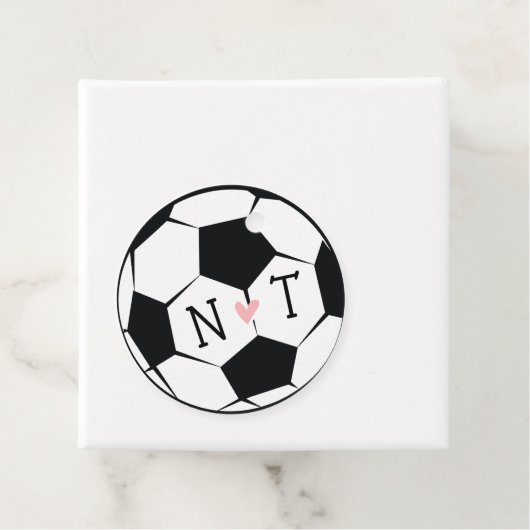 Monogrammed Voetbal bruiloft dank u Bedankjes Labels (In situ)