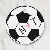 Monogrammed Voetbal bruiloft dank u Bedankjes Labels (Voorkant)