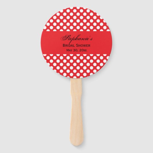 Monogrammed Vrijgezellenfeest van de Dot van de Wi Handwaaier (Achterkant)