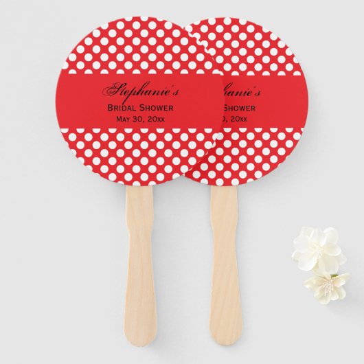 Monogrammed Vrijgezellenfeest van de Dot van de Wi Handwaaier (Voorkant en achterkant)