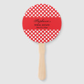 Monogrammed Vrijgezellenfeest van de Dot van de Wi Handwaaier (Voorkant)