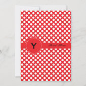 Monogrammed Vrijgezellenfeest van de Dot van de Wi Kaart (Achterkant)