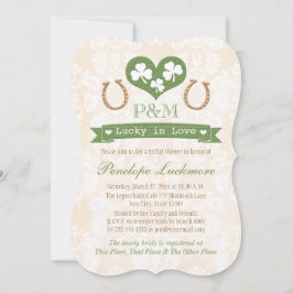 Monogrammed Vrijgezellenfeest van Shamrock en Hoef Kaart