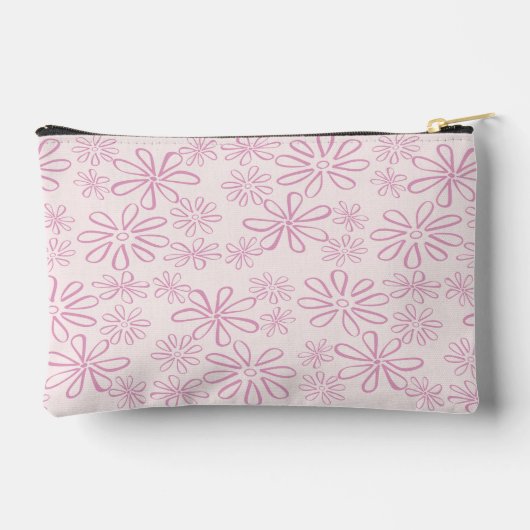 Monogrammed Vrouwelijk Roze Blush Bloempatroon Etui (Achterkant)