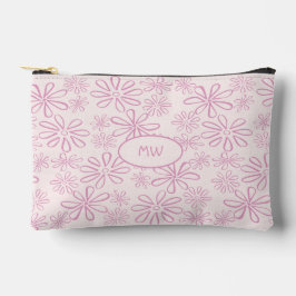 Monogrammed Vrouwelijk Roze Blush Bloempatroon Etui