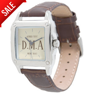 Monogrammed Watch Women Personalized Elegant Horloge