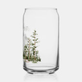 Monogrammed Watercolor Mountain and Forest Blikvorm Glas (Links)