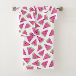 Monogrammed Watermelon Pattern Girls Bad Handdoek