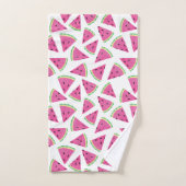 Monogrammed Watermelon Pattern Girls Bad Handdoek (Handdoek)