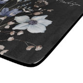 Monogrammed  Waterverf Blauwe Wildflower Snijplank (Hoek)