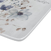 Monogrammed  Waterverf Blauwe Wildflower Snijplank (Hoek)