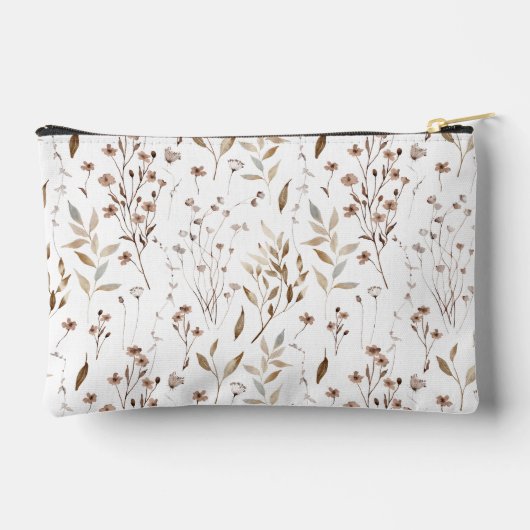 Monogrammed Waterverf Brown Floral Botanical Etui (Achterkant)