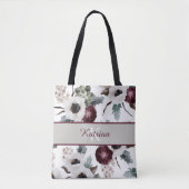 Monogrammed Waterverf Floral Canvas tas (Voorkant)