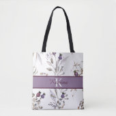 Monogrammed Waterverf Floral Canvas tas (Voorkant)