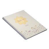 Monogrammed Waterverf Floral Notitieboek (Rechterzijde)