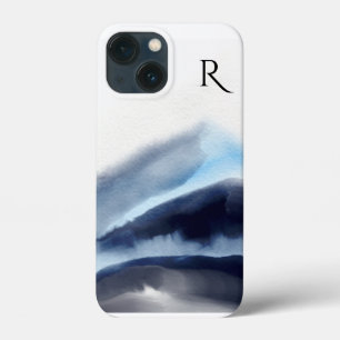 Monogrammed waterverf gebergte Case-Mate iPhone case