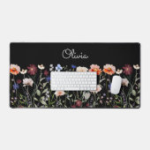 Monogrammed Waterverf Kleurrijke Wildflower Meadow Bureaumat (Keyboard & Muis)