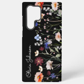 Monogrammed Waterverf Kleurrijke Wildflower Meadow Samsung Galaxy Hoesje (Achterkant)
