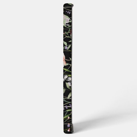 Monogrammed Waterverf Kleurrijke Wildflower Meadow Samsung Galaxy Hoesje (Linkerkant)