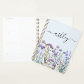 Monogrammed Waterverf Paarse Wildflower Meadow Planner (Display)
