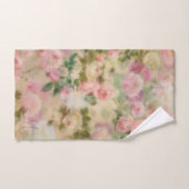 Monogrammed Waterverf  roze rozen Bad Handdoek (Handdoek)